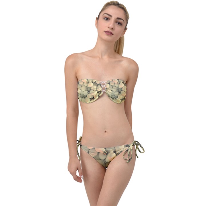 Bulbs Twist Bandeau Bikini Set