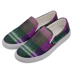 Pink Plaid Flannel Men s Canvas Slip Ons by snowwhitegirl