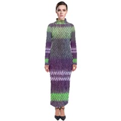 Neon Green Plaid Flannel Turtleneck Maxi Dress by snowwhitegirl