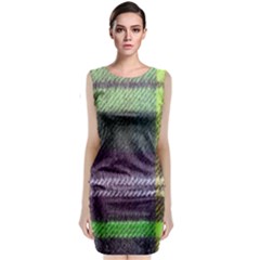 Neon Green Plaid Flannel Classic Sleeveless Midi Dress by snowwhitegirl