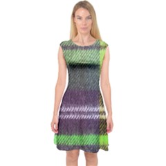 Neon Green Plaid Flannel Capsleeve Midi Dress by snowwhitegirl