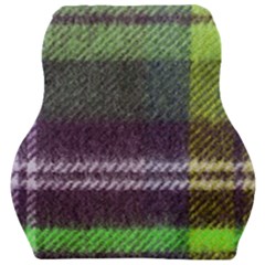 Neon Green Plaid Flannel Car Seat Velour Cushion  by snowwhitegirl