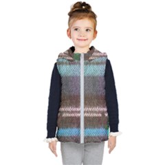 Blue Plaid Flannel Kid s Hooded Puffer Vest by snowwhitegirl