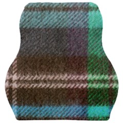 Blue Plaid Flannel Car Seat Velour Cushion  by snowwhitegirl