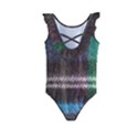 Blue Plaid Flannel Kids  Frill Swimsuit View2