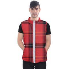 Red Plaid Men s Puffer Vest