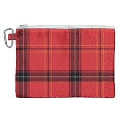 Red Plaid Canvas Cosmetic Bag (xl) by snowwhitegirl