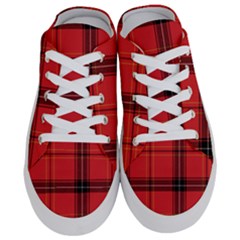 Red Plaid Half Slippers