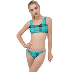 Aqua Plaid The Little Details Bikini Set