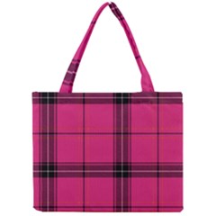 Dark Pink Plaid Mini Tote Bag by snowwhitegirl