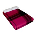 Dark Pink Plaid Fitted Sheet (Full/ Double Size) View2