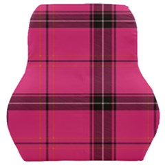 Dark Pink Plaid Car Seat Back Cushion 