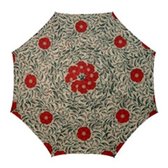 Papanese Floral Red Golf Umbrellas by snowwhitegirl