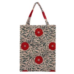 Papanese Floral Red Classic Tote Bag by snowwhitegirl