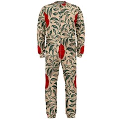 Papanese Floral Red Onepiece Jumpsuit (men)  by snowwhitegirl