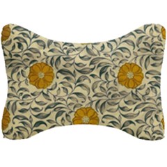 Japanese Floral Orange Seat Head Rest Cushion by snowwhitegirl