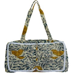 Japanese Floral Orange Multi Function Bag	