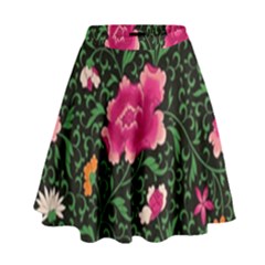 Pink Japan Floral High Waist Skirt by snowwhitegirl