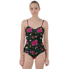 Pink Japan Floral Sweetheart Tankini Set by snowwhitegirl