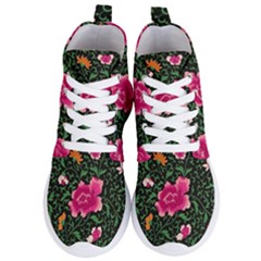 Pink Japan Floral Women s Lightweight High Top Sneakers by snowwhitegirl