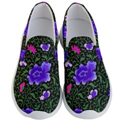 Blue  Japan Floral Men s Lightweight Slip Ons by snowwhitegirl