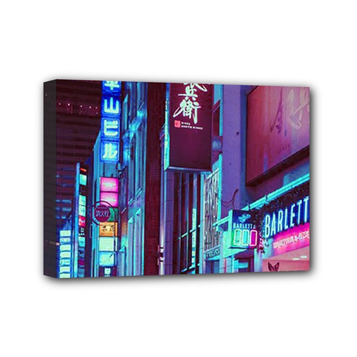 Japan City Mini Canvas 7  x 5 