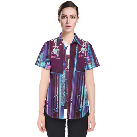 Japan City Women s Short Sleeve Shirt by snowwhitegirl