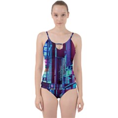 Japan City Cut Out Top Tankini Set