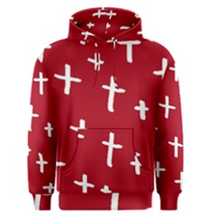 Red White Cross Men s Pullover Hoodie by snowwhitegirl