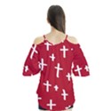 Red White Cross Flutter Tees View2