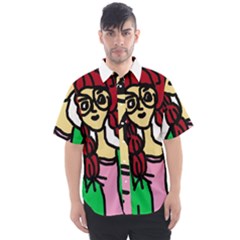 Nerdy Girl Men s Short Sleeve Shirt