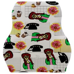 Office Girl Pattern Car Seat Velour Cushion 