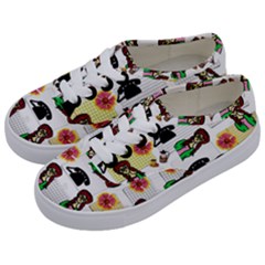 Office Girl Pattern Kids  Classic Low Top Sneakers