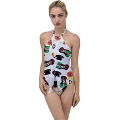 Office Girl Pattern Go With The Flow One Piece Swimsuit