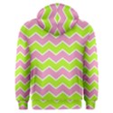 Zigzag Chevron Pattern Green Pink Men s Overhead Hoodie View2