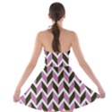 Zigzag Chevron Pattern Pink Brown Strapless Bra Top Dress View2