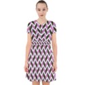 Zigzag Chevron Pattern Pink Brown Adorable in Chiffon Dress View1