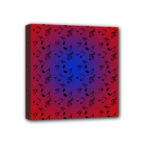 Red Music Blue Moon Mini Canvas 4  X 4  by snowwhitegirl