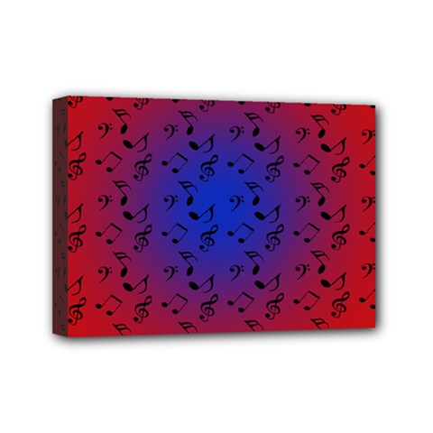 Red Music Blue Moon Mini Canvas 7  X 5  by snowwhitegirl