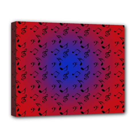 Red Music Blue Moon Deluxe Canvas 20  X 16   by snowwhitegirl