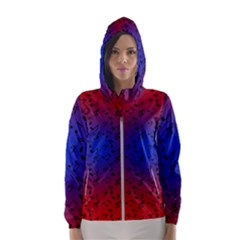 Red Music Blue Moon Hooded Windbreaker (women) by snowwhitegirl