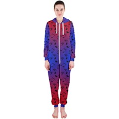 Red Music Blue Moon Hooded Jumpsuit (ladies)  by snowwhitegirl