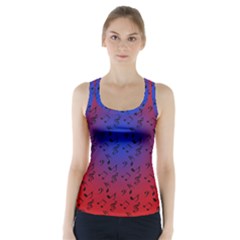 Red Music Blue Moon Racer Back Sports Top by snowwhitegirl