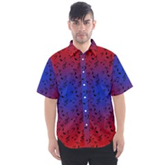 Red Music Blue Moon Men s Short Sleeve Shirt