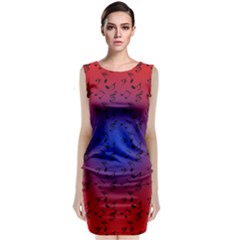 Red Music Blue Moon Sleeveless Velvet Midi Dress by snowwhitegirl