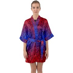 Red Music Blue Moon Quarter Sleeve Kimono Robe by snowwhitegirl