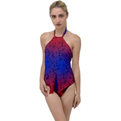 Red Music Blue Moon Go With The Flow One Piece Swimsuit