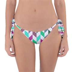 Zigzag Chevron Pattern Aqua Purple Reversible Bikini Bottom by snowwhitegirl