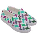 Zigzag Chevron Pattern Aqua Purple Men s Canvas Slip Ons View3