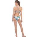 Zigzag Chevron Pattern Aqua Purple High Neck Bikini Set View2